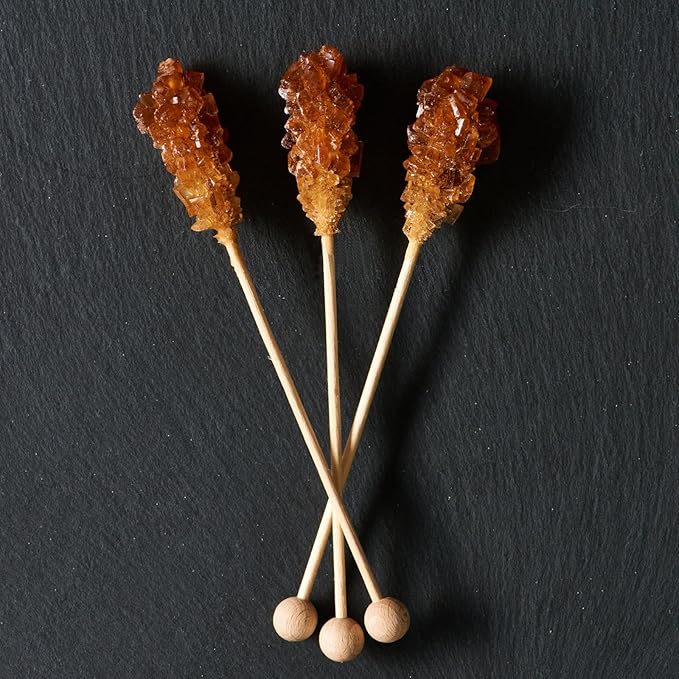 50 Pack Wooden Rock Candy Sticks with Ball Tips- 6 Inch Natural Wood Cake Pop & Drink Stirrer Sticks, Wood Swizzles Sticks for Chocolate Dipping & Coffee(15cm, Round Ball Head, Bulk)