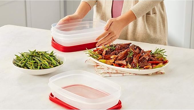 Rubbermaid EasyFindLids Meal Prep Containers 5.5 Cup Red