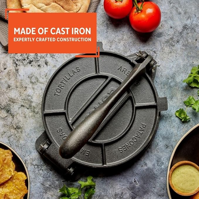 IMUSA USA Tortilla Press, 10" DS, Black