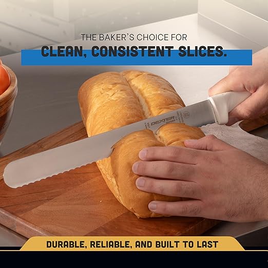 Dexter-Russell SofGrip 12" Scalloped Roast Slicer Knife | 24243 | High-Carbon DEXSTEEL Blade | Non-Slip Soft Rubber Grip Handle | NSF Certified, Stain-Free, Made in USA