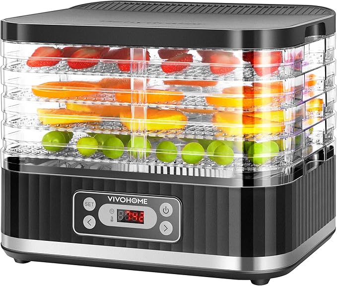 VIVOHOME Electric 5 Trays Food Dehydrator Machine with VIVOHOME 4.75 Quart Stand Mixer