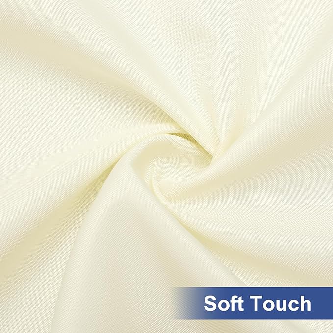 homing Rectangle Table Cloth Cover, Waterproof Polyester Elastic Fitted Tablecloth, Fits for 6 Foot Folding Tables, Washable Table Protector for Picnic, Camping, Outdoor (Cream Yellow, 30" x 72")