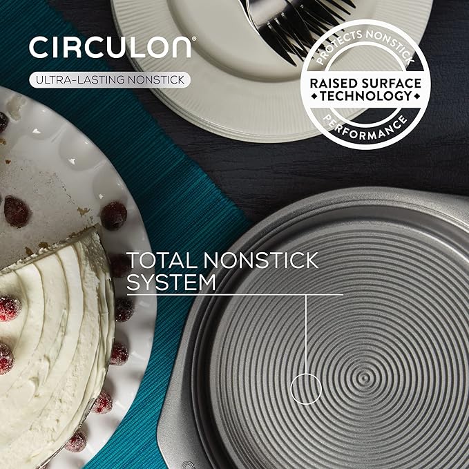 Circulon Momentum Carbon Steel Non-Stick Bakeware Set of 3-Grey