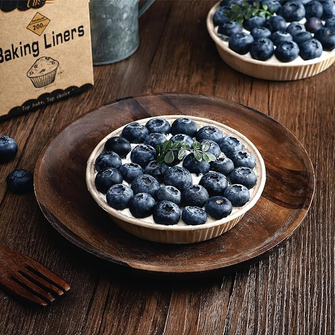 Bake Choice 200pcs Paper Mini Tart Pans for Baking, mini pie tins 4Inch Mini Pie Pans, Non-stick, Disposable Quiche Baking Dish, Oven safe, Microwave safe