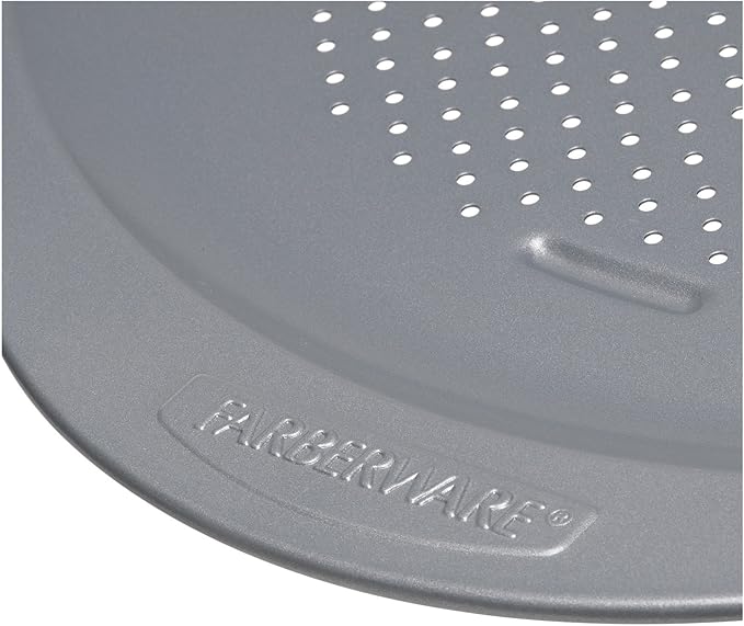 Farberware Insulated Nonstick Bakeware 15.5-Inch Round Pizza Pan, Light Gray