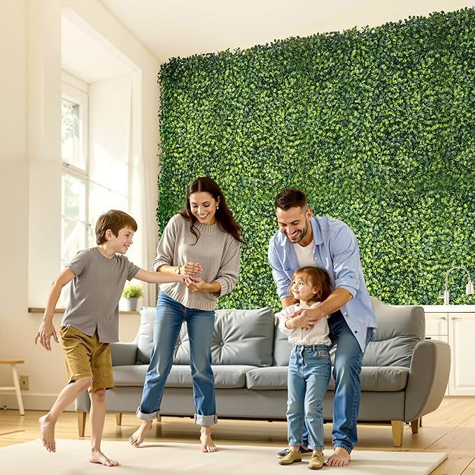 VEVOR Artificial Grass Wall Panels, 60 x 120 inch, Milan Grass Greenery Boxwood Panel for Indoor Outdoor Green Decor & Ivy Fence Covering, Privacy Backdrop Wall Hedge Screen for Garden