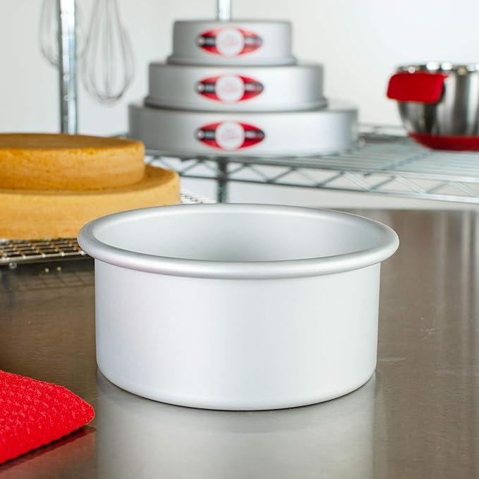 Fat Daddio's Anodized Aluminum Round Cake Pans, 2 Piece Set, 6 x 3 Inch