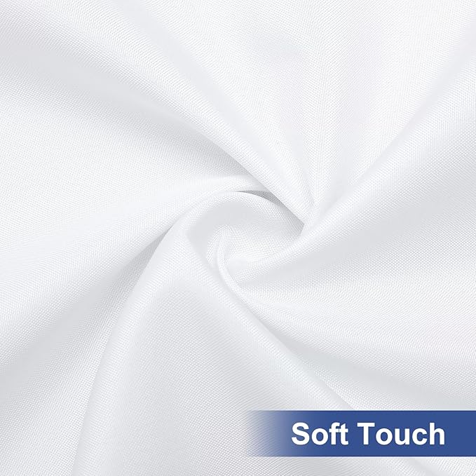 homing Rectangle Table Cloth Cover, Waterproof Polyester Elastic Fitted Tablecloth, Fits for 5 Foot Folding Tables, Washable Table Protector for Picnic, Camping, Outdoor (White, 30" x 60")