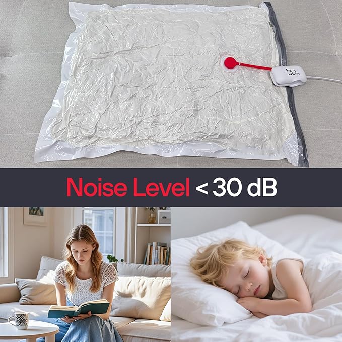 20 Pack Vacuum Storage Bags for Travel, Space Saver Seal Bags with High Pressure Electric Pump, Compression Packing for Luggage and Suitcase