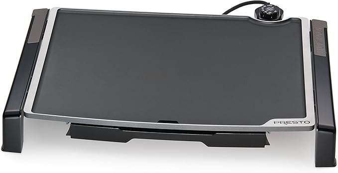 Presto 07073 Electric Tilt-N-fold Griddle, 19", Black & 06852 16-Inch Electric Skillet with Glass Cover