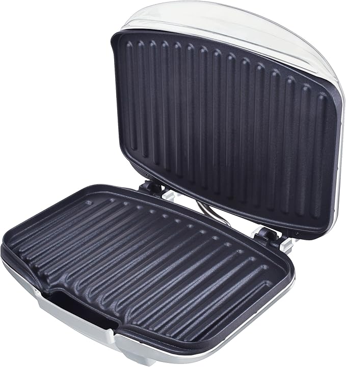 Courant Contact Grill, Panini Press Grill, 4 Servings Indoor Grill Champ, White (CCG-5681)