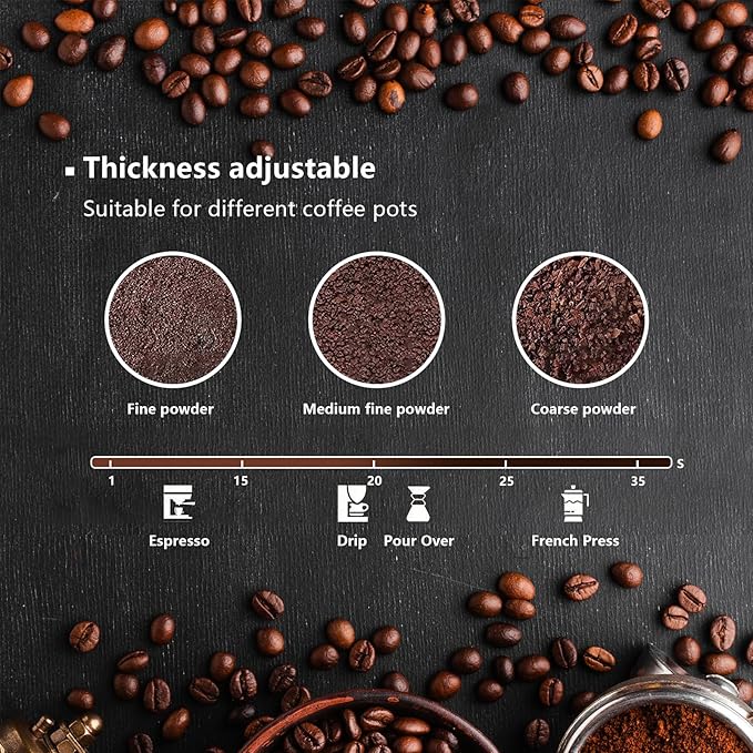 Electric Coffee Grinder & Spice Grinder, 150W Fast Grinding with Stainless Steel Blades | for Coffee Beans, Spices, Seeds, Herbs | Dry Food Mill | Mini Kitchen Grinder (With handle)
