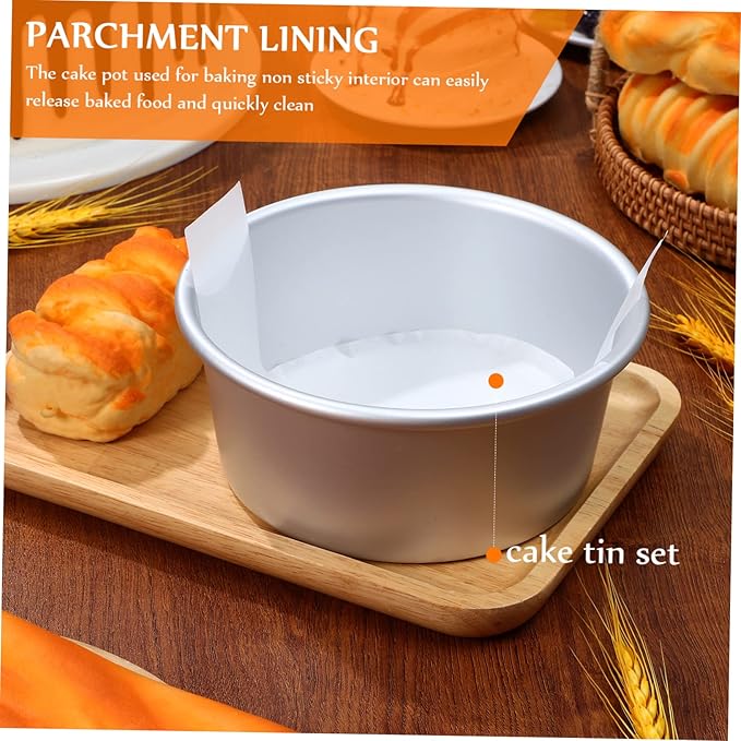 Happyyami Round Cake Pans Baking Set Cake Molds Detachable Bottom Home Baking Accessories