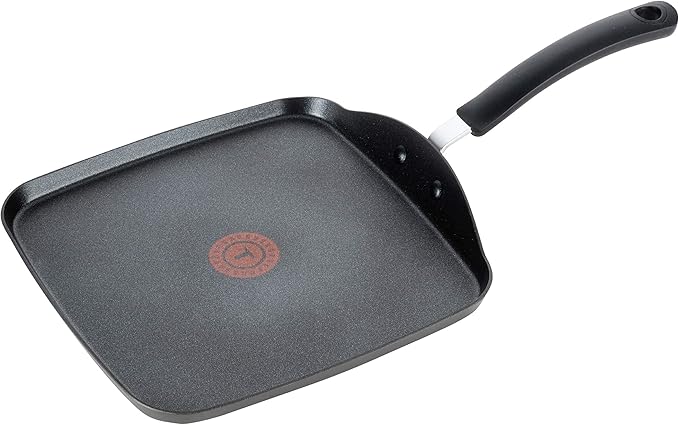 T-Fal Ultimate Hard Anodized Nonstick Griddle 10.25 Inch Oven Broiler Safe 400F Cookware, Pots and Pans, Dishwasher Safe Grey