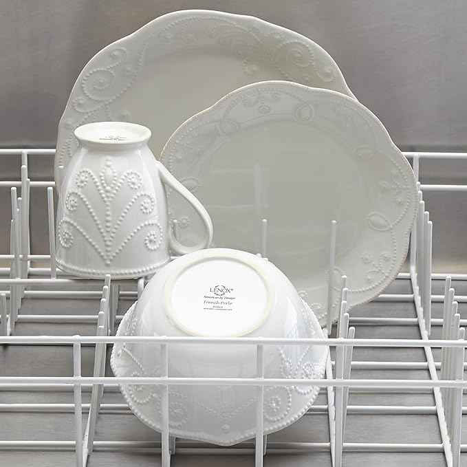 Lenox 890951 French Perle 12-Piece Plate & Bowl Dinnerware Set White