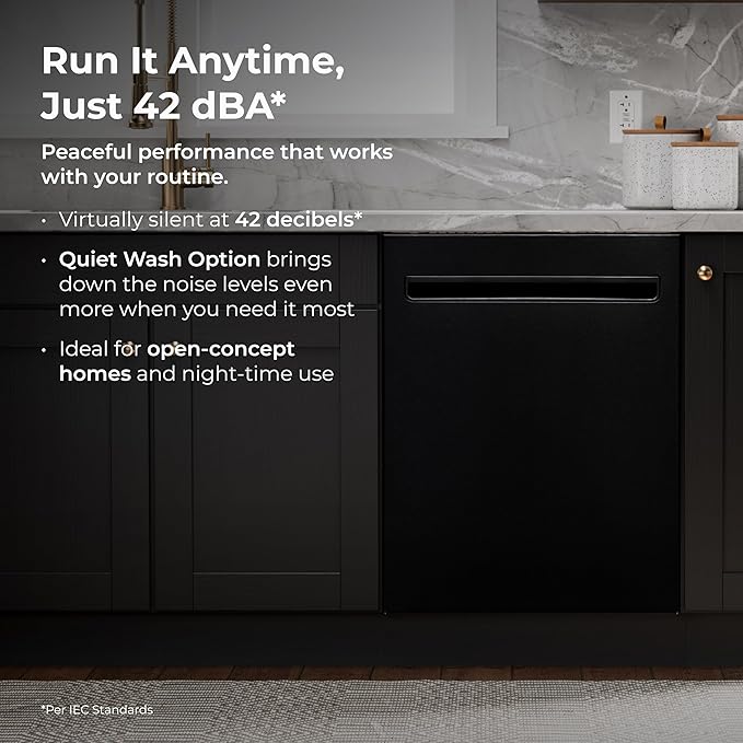 Kenmore 22-14699 Elite 24" Built-In Dishwasher - UltraWash Plus, TurboDry, QuietWash, SmartWash & TurboFlex Third Rack - 15 Place Settings - 42 DBA - ENERGY STAR Certified - 24" - Black