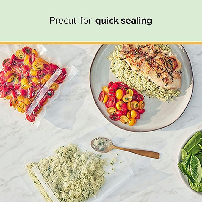FoodSaver Premium Vacuum Sealer Bags Multisize Variety Pack 30-Count Perfect for Freezer & Pantry Storage Sous Vide Cooking BPA Free