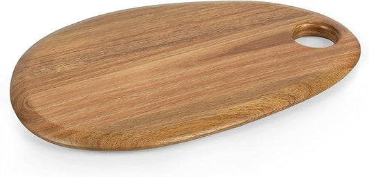 PICNIC TIME NCAA Washington & Lee Generals Pebble Acacia Charcuterie Board 18" x 15", Cheese Board, Wood Serving Platter, (Natural Acacia)
