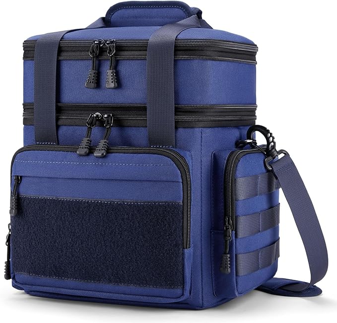 Gafetrey Large Lunch Box Bag for Men - Tactical Insulated Lunch Bag Adult - Thermal Lunchbox Leakproof Waterproof Cooler Bag for Work Office Camping Travel