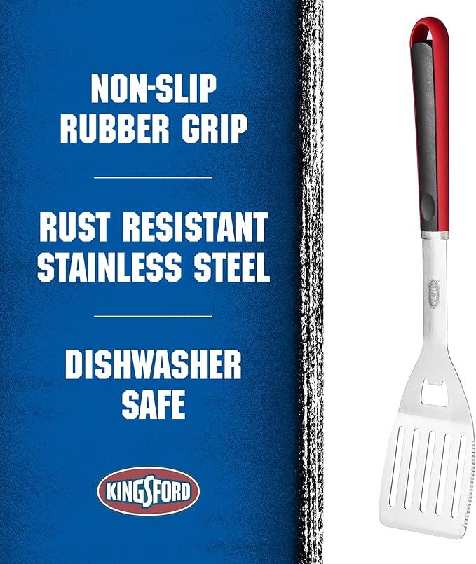 Kingsford Stainless Steel BBQ Spatula with Red & Black Handle