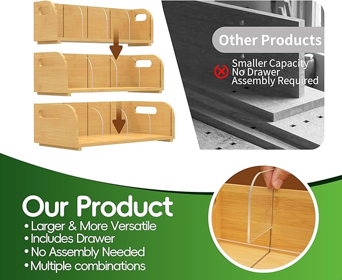 Bamboo Tea Organizer – Stackable Collection (3Tier)