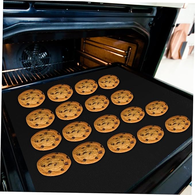 BESTOYARD 9pcs Non-stick Oven Mats for Bottom of Oven Gas Stove Reusable Baking Liners High-temperature Resistant Cooking Mats for Even Heating Easy to Clean Trim