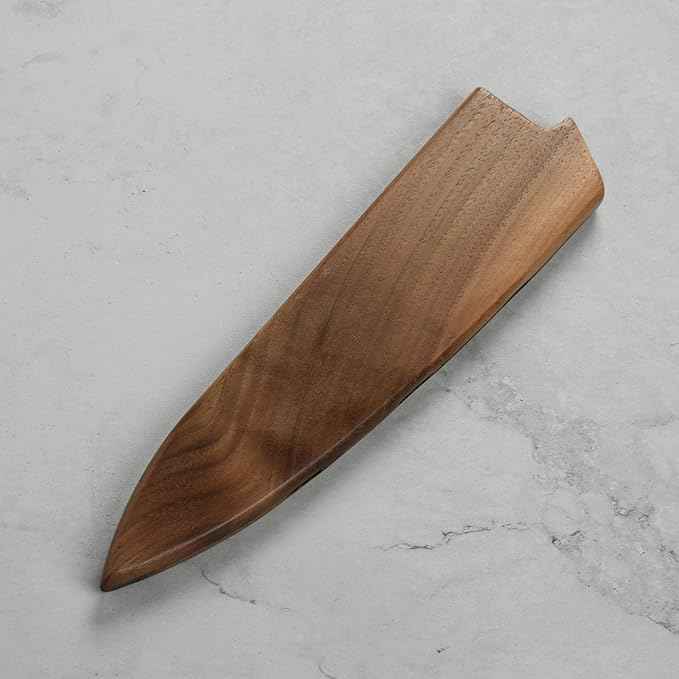Enso Chef's Knife with Sheath - Made in Japan - HD Series - VG10 Hammered Damascus Stainless Steel Gyuto - 8" Blade with Saya Cover