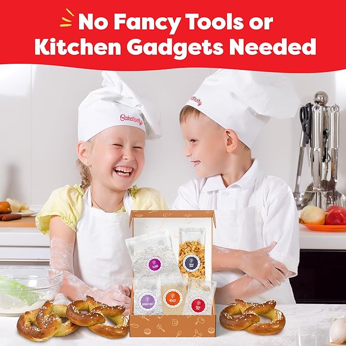 Baketivity Cake Pop & Pretzel Baking Kit Bundle – 2 Fun DIY Cooking Sets for Kids with Pre-Measured Ingredients – Learn, Bake & Bond – Fun Gift for Ages 5-12+