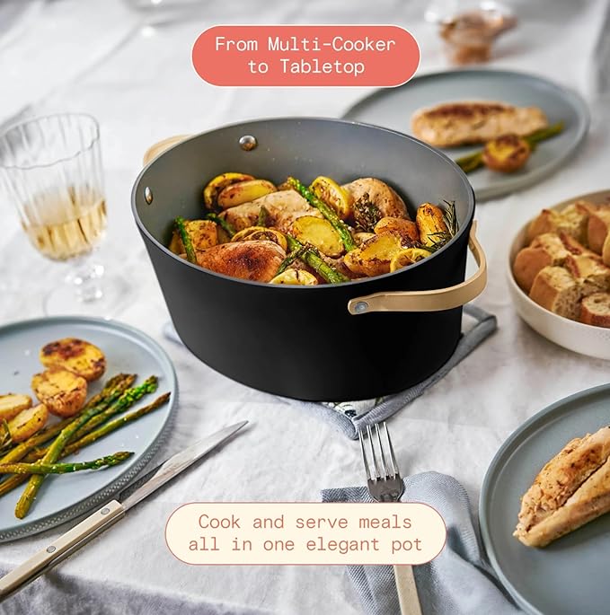 10 in 1 Electric Multi Cooker 6 Quart Nonstick Programmable Kitchen Cooker Black