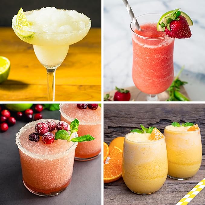 Nostalgia Retro 40-Ounce Frozen Beverage Station - Slushie Machine and Ice Shaver with Automatic Mixing for Soda, Cocktails and Margaritas - Easy & Safe Use - White