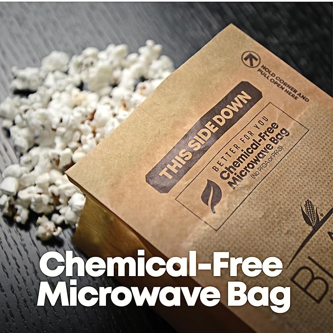 Black Jewell Gourmet White Microwave Popcorn, Simply Sea Salt, 10.5 Ounces (Pack of 6)