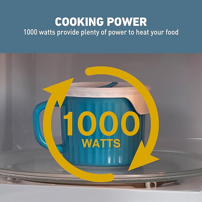 West Bend Microwave Oven 1000-Watts Compact with 6 Pre-Set Cooking Settings, Time and Weight Defrost, Electronic Control Panel and Glass Turntable, 1.1 Cu.Ft., Stainless Steel
