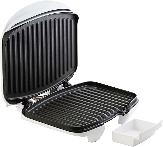 Courant Contact Grill, Panini Press Grill, 4 Servings Indoor Grill Champ, White (CCG-5681)