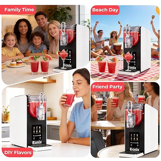 Slushie Machine No Ice Needed,64OZ Slushy Machine for Home with Auto-Clean Function,Commercial Frozen Drink Maker,6 Pre-Set Programs,LED Display,Frozen Margaritas,Frappés,Milkshake ﻿