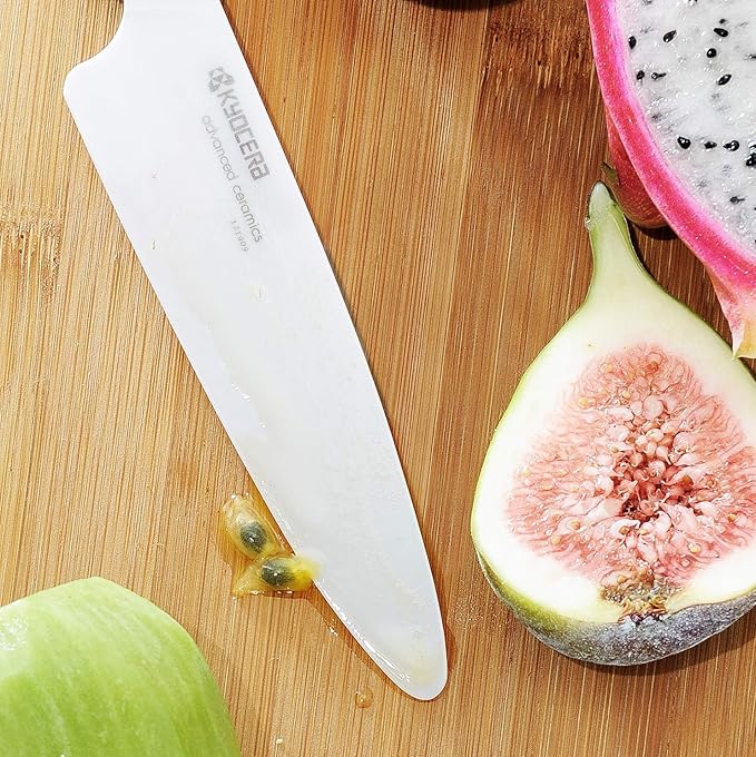 Kyocera Ceramic Revolution 4.5-inch Utility Knife, Pink Handle, White Blade