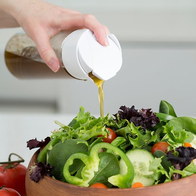 Whiskware Tritan Plastic Salad Dressing Bottle with BlenderBall Whisk, Leak Proof Salad Dressing Shaker Bottle for Fresh, Homemade Dressings
