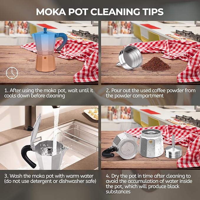 Aluminum 14 Cup 700ml Moka Pot Express Coffee Maker Stovetop Espresso Percolator Coffeemaker Italian Classic Style Brewing Greca Cafe Mocha Machine for Cafeteras Lover Camping Travel and Home Use 24oz