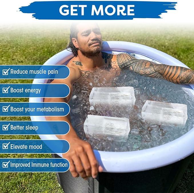 Haldane 5PC Extra Large Ice Block Mold 15LB Ice Cube Bricks Maker Molds for Cold Plunge/Coolers, Reusable Ice Bath Water Chiller, Thick Silicone Ice Bath Accessories Black