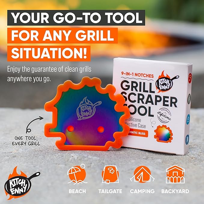Bristle-Free Grill Scraper Gadget for Dads Who Like Grilling and Have Everything