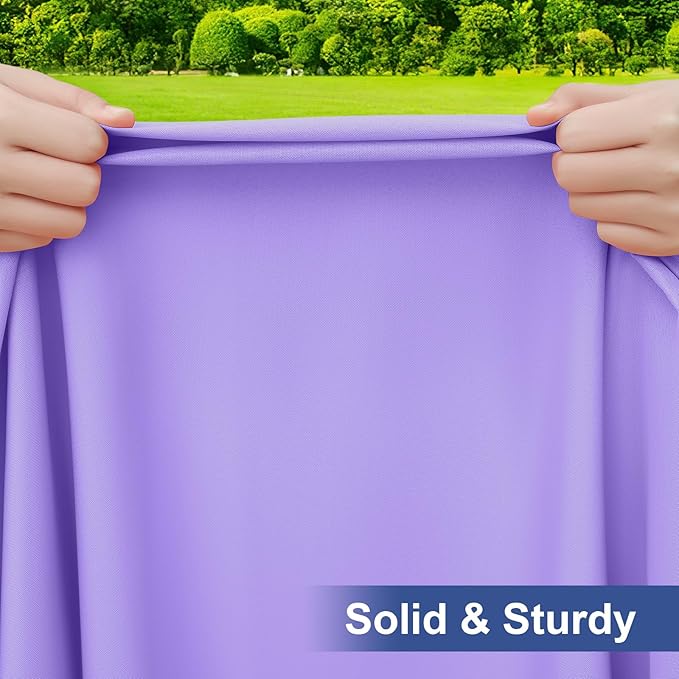homing Rectangle Table Cloth Cover, Waterproof Polyester Elastic Fitted Tablecloth, Fits for 6 Foot Folding Tables, Washable Table Protector for Picnic, Camping, Outdoor (Lavender, 30" x 72")