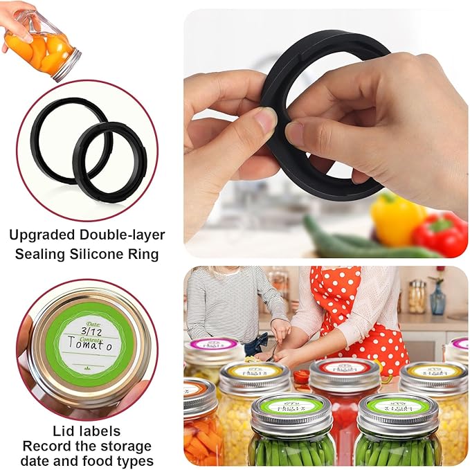 UNERVER M11 Mason Jar Vacuum Sealer - Electric Mason Jar Vacuum Sealer Kit with Wide and Regular Mouth Mason Lids, Jar Vacuum Sealer for Canning Jars, Vacuum Sealing Machine for Food Storage