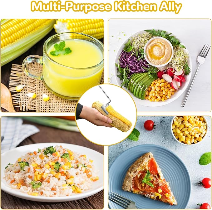orn Cob Stripper, Long Handle Corn Peeler for Corn on the Cob Stainless Steel Corn Stripping Tool Fast and Safe, Suitable for Home Kitchens, Restaurant Chefs, Outdoor Dining Enthusiasts