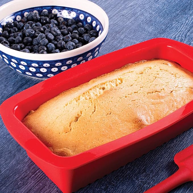 Mrs. Anderson's Baking Silicone Loaf Bread Pan, Non-Stick European-Grade Silicone