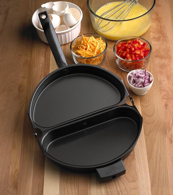 Fox Run Egg Pan, Non-Stick Folding Omelette Pan, 8.75"