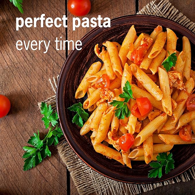 Al Dente Red – The Singing Floating Pasta Timer (2 Pack): Sings Different Tunes When Pasta is Ready at 3, 7, 9, and 11 Minutes, Boils with Any Pasta in The Pot, Floats in Cold & Hot Water