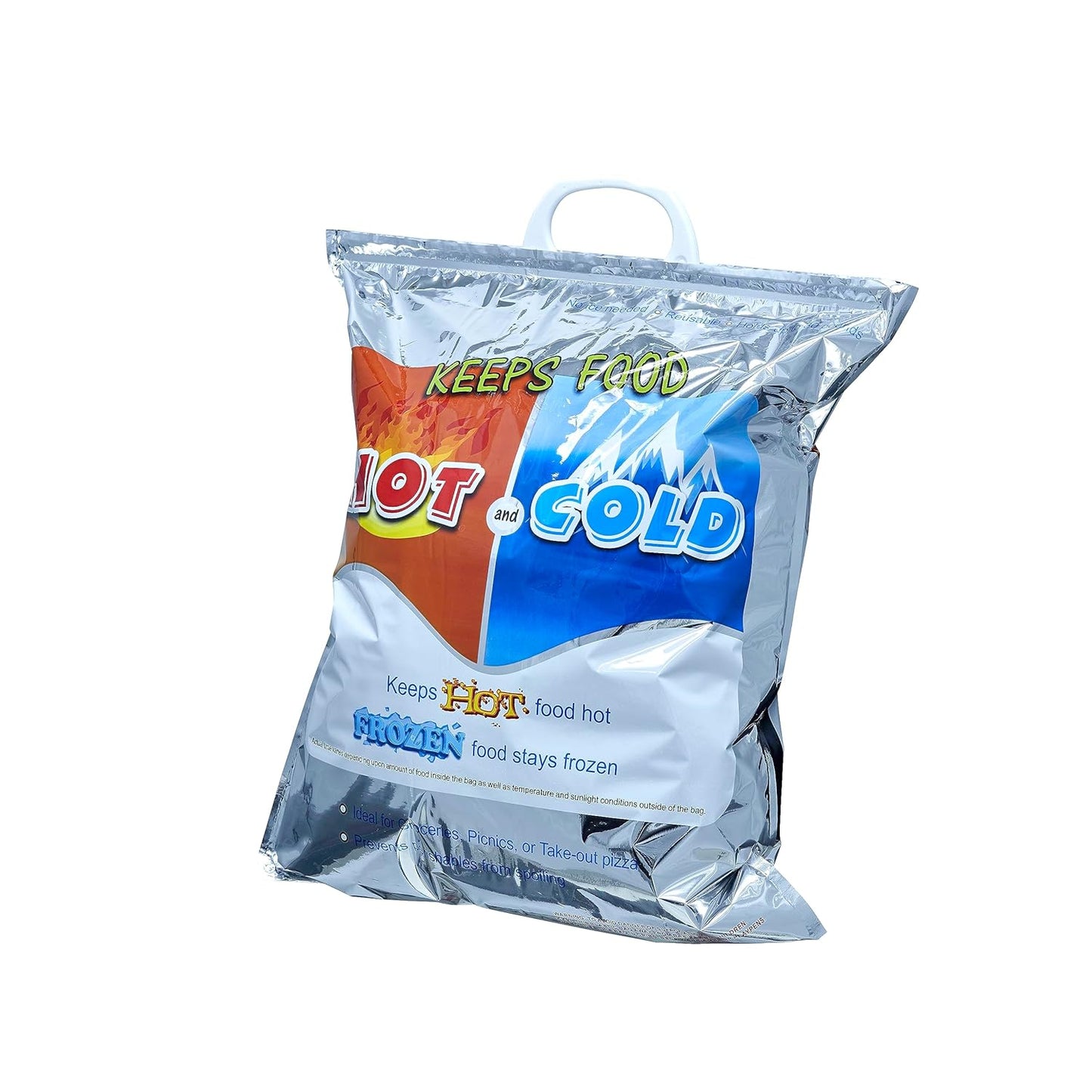 Superio Hot and Cold Insulated Bags for Food Delivery, Grocery Shopping Bags, Food Storage for Hot and Frozen Food for Travel, Disposable Cooler Bag, Reinforced Thermal Lunch Bag (1, 16"x19.25")