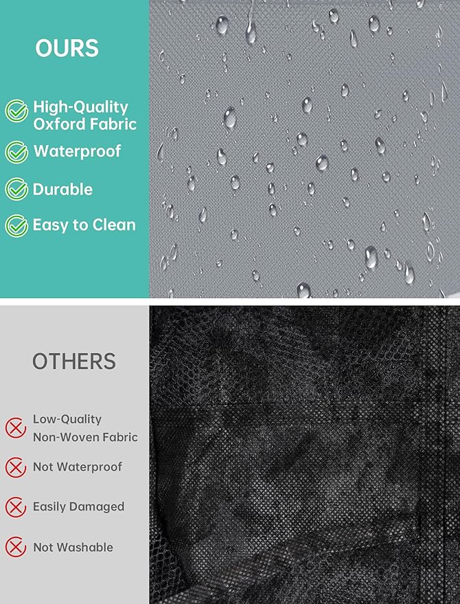 NiHome 35 Pockets Door Hanging Organizer for Large Stanley 30oz 40oz Tumblers with Handles, Deep Clear Pockets with Handle Slots, Waterproof Oxford Fabric for Kitchen, Cabinet, Pantry, Closet (Gray)