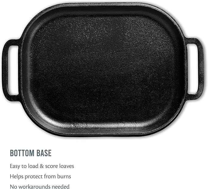 Challenger Bread Pan Cast Iron Loaf Pan with Lid + Care Kit for Artisan Sourdough and Homemade Bread Baking, Pre-Seasoned, Heavy Duty, Oven Safe, Made in USA