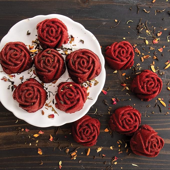 Nordic Ware Rosebud Cakelet, 2.25 Cup Capacity, Toffee