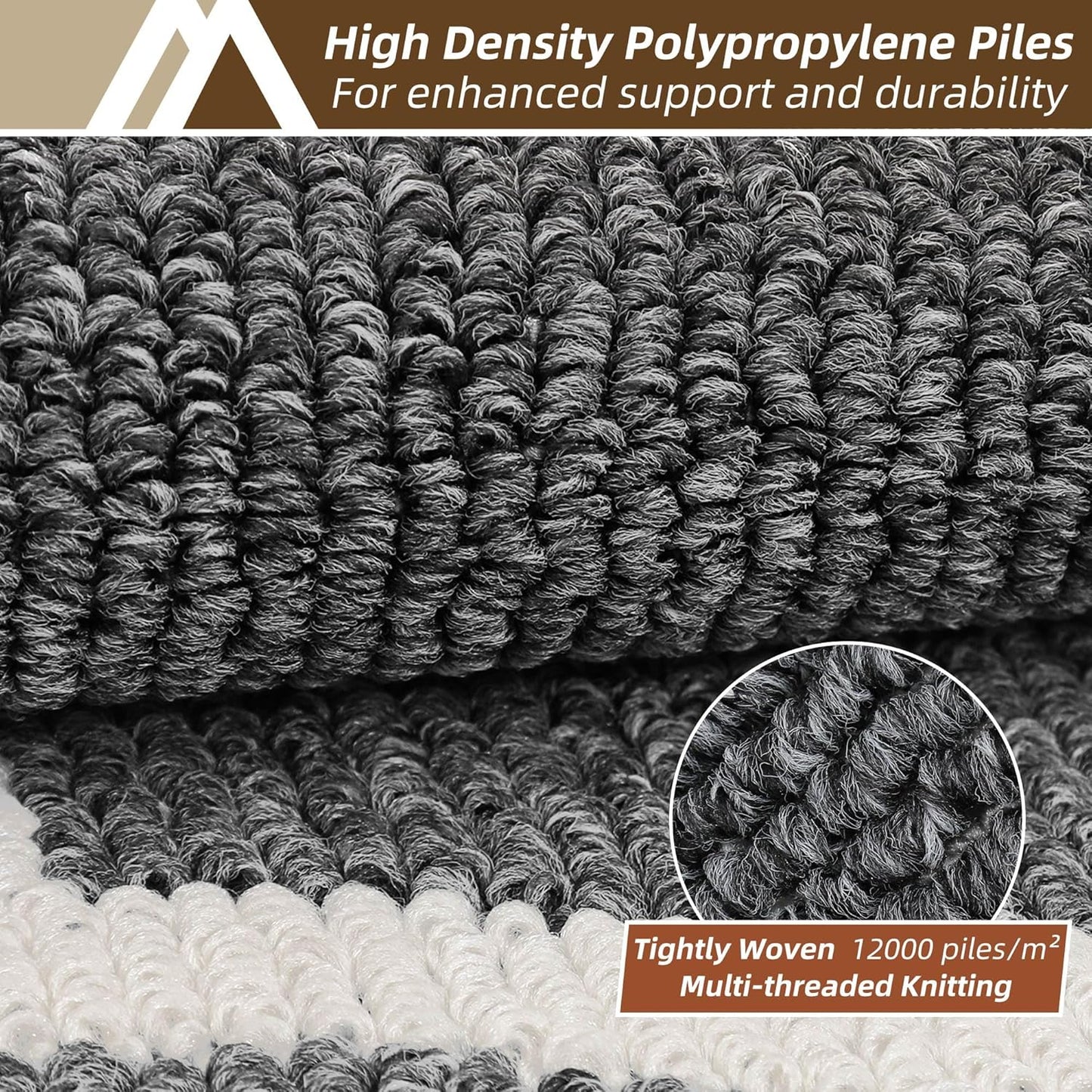 COSY HOMEER Long Kitchen Floor Mats for in Front of Sink Super Absorbent Kitchen Rugs and Mats 24"x59" Non-Skid Kitchen Mat Standing Mat Washable,Polypropylene,Dark Grey,Frame